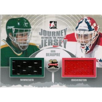 Jersey karty - Beaupre Don - 2011-12 Between The Pipes Journey Dual Jerseys Silver No.JJ19