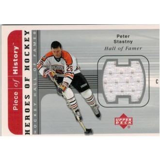 Jersey karty - Štastný Peter - 2002-03 Piece of History Heroes Jerseys  No.HH-PS