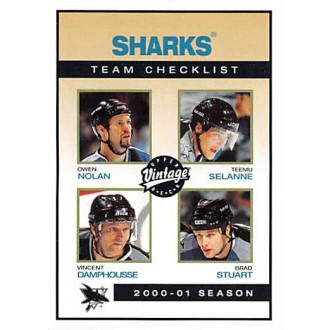 Řadové karty - Selanne Teemu, Nolan Owen, Damphousse Vincent, Stuart Brad - 2001-02 Vintage No.217