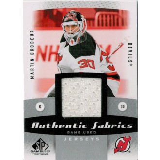 Jersey karty - Brodeur Martin - 2010-11 SP Game Used Authentic Fabrics  No.AF-MB