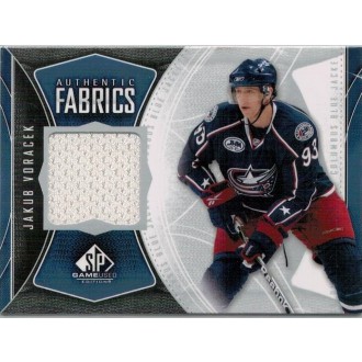 Jersey karty - Voráček Jakub - 2009-10 SP Game Used Authentic Fabrics  No.AF-JV