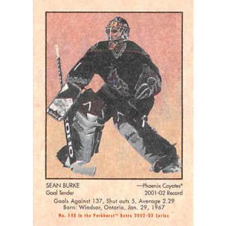 Řadové karty - Burke Sean - 2002-03 Parkhurst Retro No.140