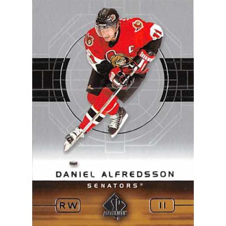Řadové karty - Alfredsson Daniel - 2002-03 SP Authentic No.62