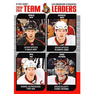 Insertní karty - Alfredsson Daniel, Spezza Jason, Elliott Brian - 2011-12 O-Pee-Chee Team Leaders No.TL21