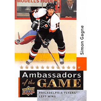 Insertní karty - Gagne Simon - 2009-10 Upper Deck Ambassadors of the Game No.AG47