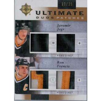 Patch karty - Jágr Jaromír, Francis Ron - 2011-12 Ultimate Collection Ultimate Patches Duos No.UDJ-JF
