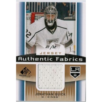 Jersey karty - Quick Jonathan - 2013-14 SP Game Used Authentic Fabrics Gold No.AF-JQ
