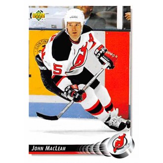 Řadové karty - MacLean John - 1992-93 Upper Deck No.521