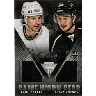 Jersey karty - Coffey Paul, Voynov Slava - 2013-14 Titanium Game Worn Gear Dual Memorabilia NO.GD-CV