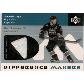Jersey karty - Jágr Jaromír - 2002-03 Upper Deck Difference Makers Jerseys No.DM-JJ