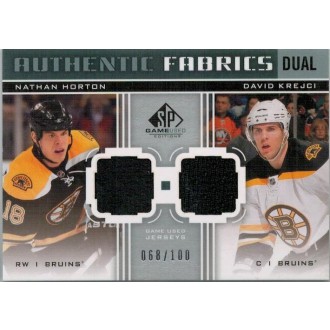 Jersey karty - Krejčí David, Horton Nathan - 2011-12 SP Game Used Authentic Fabrics Dual No.AF2-ND
