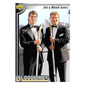 Řadové karty - Sakic Joe, Sakic Brian - 1992-93 Upper Deck No.36