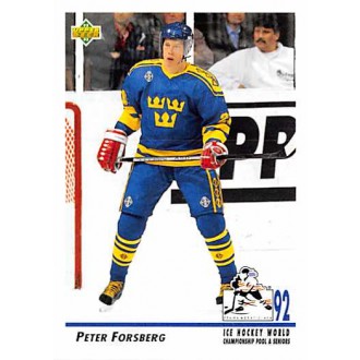 Řadové karty - Forsberg Peter - 1992-93 Upper Deck No.375