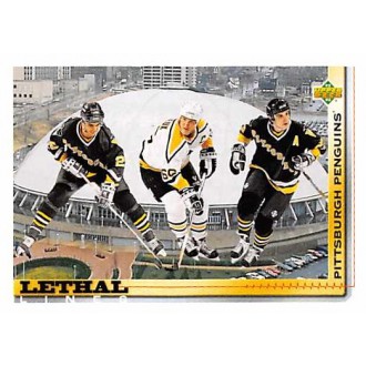 Řadové karty - Lemieux Mario, Stevens Kevin, Tocchet Rick - 1992-93 Upper Deck No.454