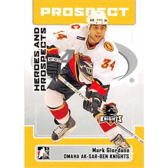 Řadové karty - Giordano Mark - 2006-07 ITG Heroes and Prospects No.49
