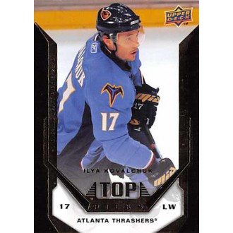 Insertní karty - Kovalchuk Ilya - 2007-08 Upper Deck Top Picks No.TP5