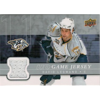 Jersey karty - Legwand David - 2008-09 Upper Deck Game Jerseys No.GJ-DL