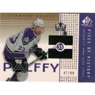 Jersey karty - Pálffy Žigmund - 2002-03 SP Game Used Piece of History Gold No.PH-ZP