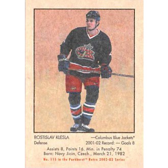 Řadové karty - Klesla Rostislav - 2002-03 Parkhurst Retro No.115