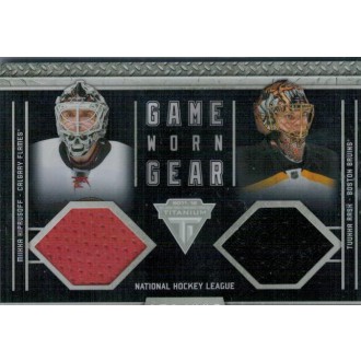 Jersey karty - Rask Tuukka, Kiprusoff Miikka - 2011-12 Titanium Game Worn Gear Dual Memorabilia No.29