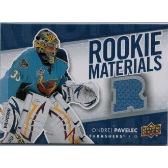Jersey karty - Pavelec Ondřej - 2007-08 Upper Deck Rookie Materials  No.RM-OP
