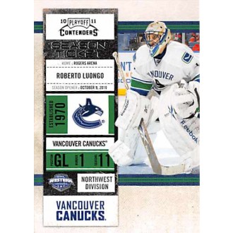 Řadové karty - Luongo Roberto - 2010-11 Playoff Contenders No.39