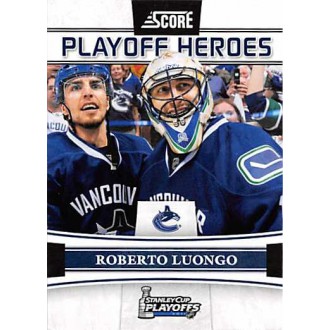 Insertní karty - Luongo Roberto - 2011-12 Score Playoff Heroes No.108
