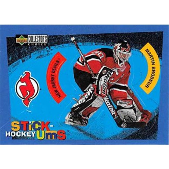Insertní karty - Brodeur Martin - 1997-98 Collectors Choice Stick-Ums No.S3