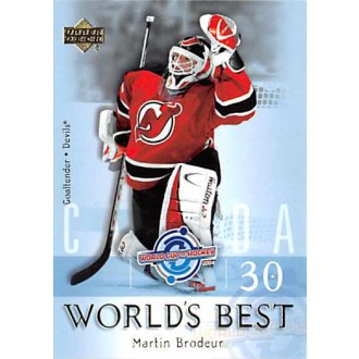 Insertní karty - Brodeur Martin - 2004-05 Upper Deck Worlds Best No.WB4