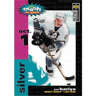Insertní karty - Kariya Paul - 1995-96 Collectors Choice Crash the Game Oct.18 Silver No.C10