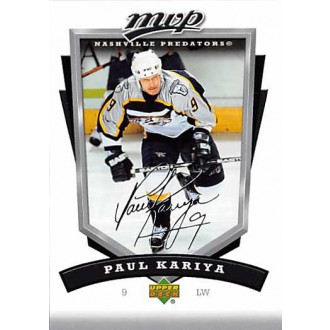 Řadové karty - Kariya Paul - 2006-07 MVP No.162