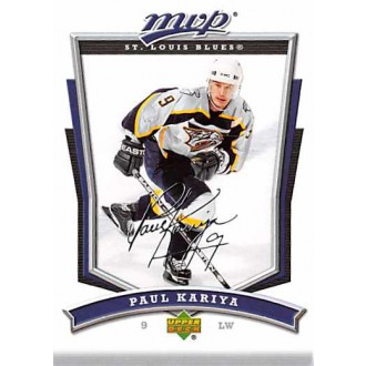 Řadové karty - Kariya Paul - 2007-08 MVP No.211
