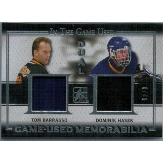 Jersey karty - Hašek Dominik, Barrasso Tom - 2016-17 Leaf ITG Game Used Dual Game Used Jersey Silver No.GD12