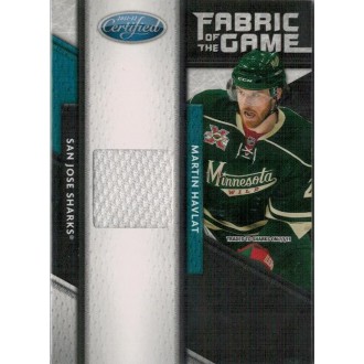 Jersey karty - Havlát Martin - 2011-12 Certified Fabric of the Game No.73