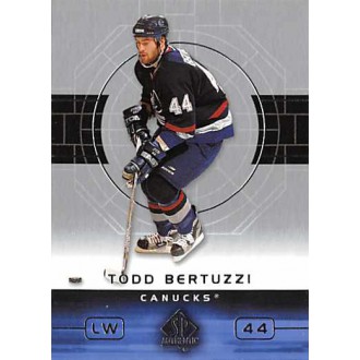 Řadové karty - Bertuzzi Todd - 2002-03 SP Authentic No.87
