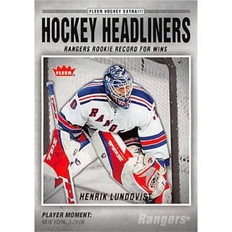 Insertní karty - Lundqvist Henrik - 2006-07 Fleer Hockey Headliners No.HL10