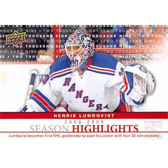 Insertní karty - Lundqvist Henrik - 2009-10 Upper Deck Season Highlights No.SH5