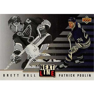 Insertní karty - Hull Brett, Poulin Patrick - 1993-94 Upper Deck Next In Line No.NL2