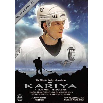 Insertní karty - Kariya Paul - 2000-01 Crown Royale Now Playing No.1