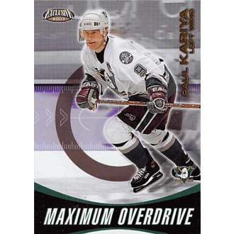 Insertní karty - Kariya Paul - 2002-03 Exclusive Maximum Overdrive No.1