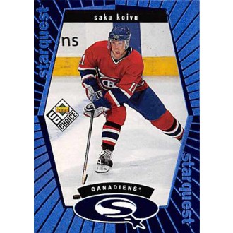 Insertní karty - Koivu Saku - 1998-99 UD Choice StarQuest Blue No.SQ8