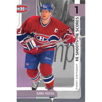 Insertní karty - Koivu Saku - 2002-03 BAP First Edition He Shoots He Scores Points No.3