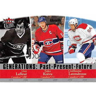 Insertní karty - Koivu Saku, Lafleur Guy, Latendresse Guillaume - 2007-08 Ultra Generations No.G7