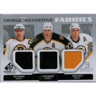 Jersey karty - Bourque Ray, Murray Glen, Oates Adam - 2014-15 SP Game Used Authentic Fabrics Triples No.AF3-BEES