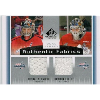 Jersey karty - Neuvirth Michal, Holtby Braden - 2013-14 SP Game Used Authentic Fabrics Dual No.AF2-NH