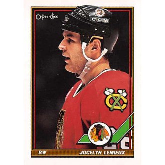 Řadové karty - Lemieux Jocelyn - 1991-92 O-Pee-Chee No.453