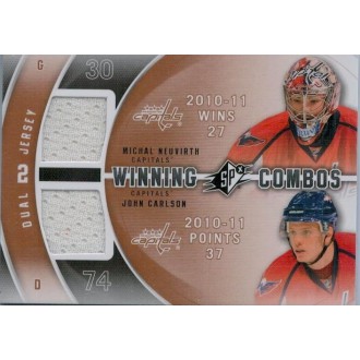 Jersey karty - Neuvirth Michal, Carlson John - 2011-12 SPx Winning Combos White No.WC-NC