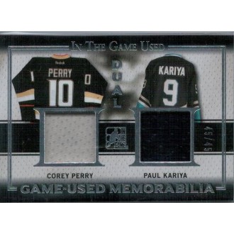 Jersey karty - Perry Corey, Kariya Paul - 2016-17 Leaf ITG Game Used Dual Game Used Jersey Silver No.GD22