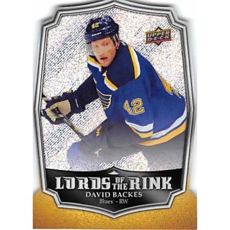 Insertní karty - Backes David - 2014-15 Overtime Lords of the Rink No.LR14