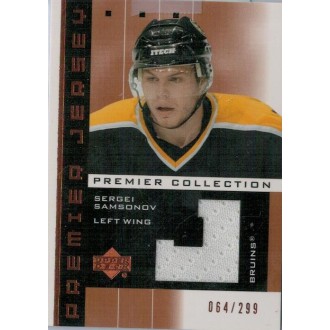 Jersey karty - Samsonov Sergei - 2002-03 UD Premier Collection Jerseys Bronze No.PP-SS